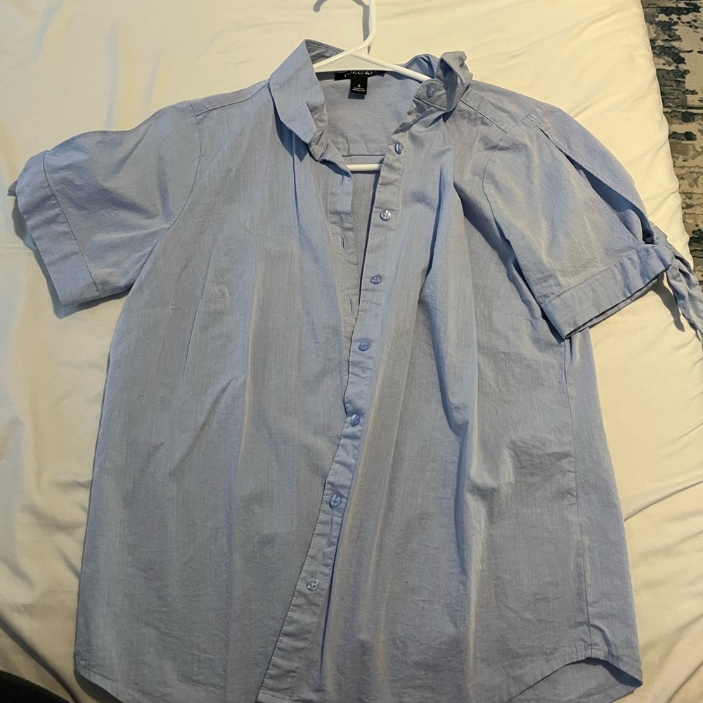 Blue button down